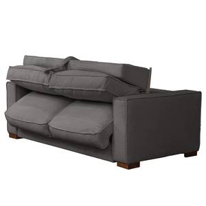 Schlafsofa MEEKERS mit Matratze Cordstoff Lola: Grau