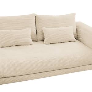 Ecksofa Norlick Cordstoff Lola: Creme - Longchair davorstehend links