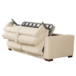 Schlafsofa MEEKERS mit Matratze Cordstoff Lola: Creme