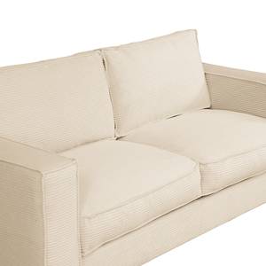 Schlafsofa MEEKERS mit Matratze Cordstoff Lola: Creme