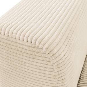 Ecksofa Norlick Cordstoff Lola: Creme - Longchair davorstehend rechts