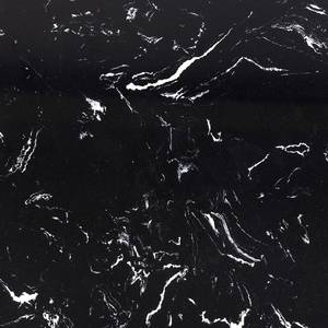 Tavolino Carwile Effetto marmo nero - Diametro: 52 cm