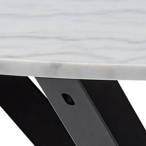 Tavolo da pranzo di 110 cm Baalke Marmo / Metallo - Marmo bianco / Nero
