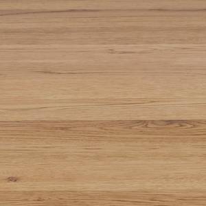 Eettafel Baalke 120 cm fineer van echt hout/metaal - wildeikenhout/zwart