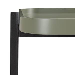 Tavolino PITALLAS Verde oliva - 57 x 57 cm - Nero