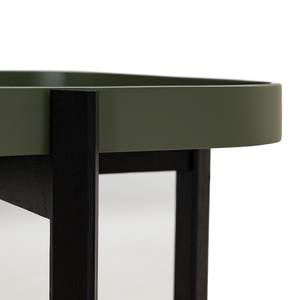 Tavolino PITALLAS Verde oliva - 47 x 47 cm - Nero