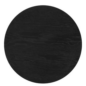 Bout de canapé MUCUOULA Plaqué bois véritable - Chêne noir - Diamètre : 50 cm