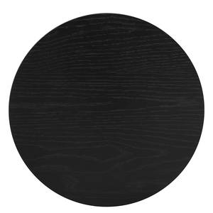 Bout de canapé MUCUOULA Plaqué bois véritable - Chêne noir - Diamètre : 40 cm