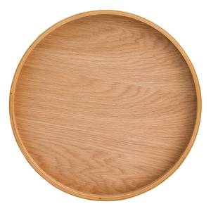 Bout de canapé Bourapil Plaqué bois véritable - Chêne - Diamètre : 40 cm