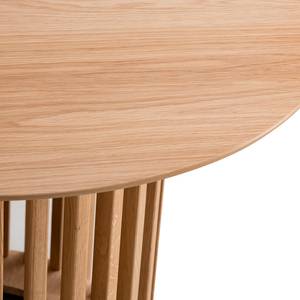 Table MUCUOULA Plaqué bois véritable - Chêne - Diamètre : 90 cm