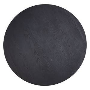 Table MUCUOULA Plaqué bois véritable - Chêne noir - Diamètre : 120 cm