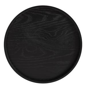 Bout de canapé BOURAPIL Plaqué bois véritable - Chêne noir - Diamètre : 40 cm