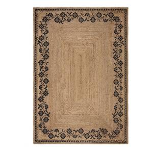 Jute vloerkleed Maisie jute - beige/zwart - 200 x 290 cm