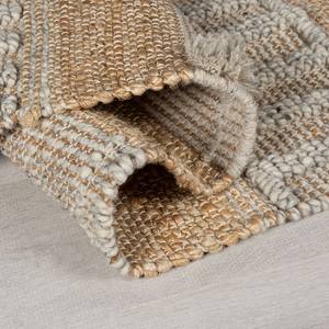 Tapis en jute Medina Jute / Laine - Gris - 120 x 170 cm