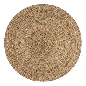 Tapis en jute Capri rond Jute - Bleu - Diamètre : 180 cm