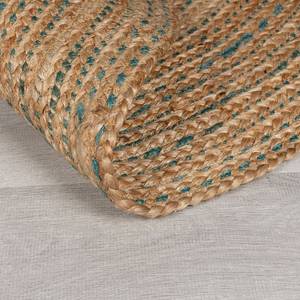 Juteteppich Capri Rund Jute - Blau - Durchmesser: 180 cm