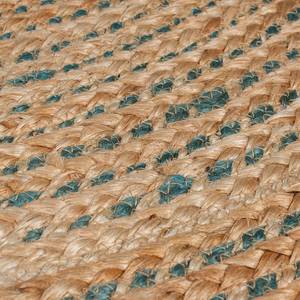 Tapis en jute Capri rond Jute - Bleu - Diamètre : 180 cm