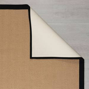 Jute loper Kira jute/polyester - Zwart - 60 x 600 cm