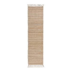 Jute loper Levi jute/katoen  - wit - 60 x 230 cm