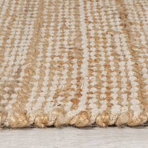 Tapis de couloir en jute Levi Jute / Coton - Blanc - 60 x 230 cm