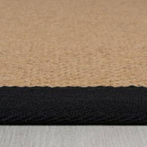 Jute vloerkleed Kira jute/polyester - Zwart - 120 x 170 cm