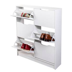 Meuble à chaussures Westphalen Blanc - Hauteur : 129 cm