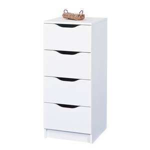 Cassettiera Westphalen Bianco - Altezza: 89 cm