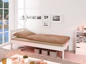 Houten bed Fana massief grenenhout - wit - 90 x 200cm