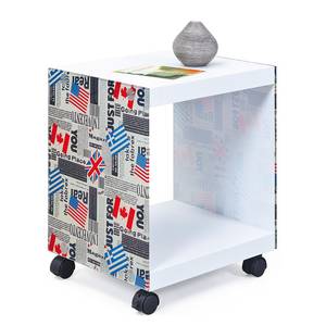 Bijzettafel Flagcube wit