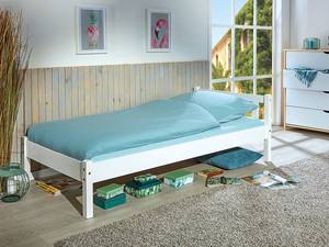 Houten bed Vilmar massief grenenhout - wit - 90 x 200cm