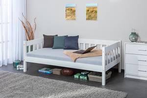 Houten bed Sintro massief grenenhout - wit - 90 x 200 cm