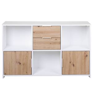 Regal Pepeto Holzwerkstoff - Eiche Dekor / Weiß - 120 x 77 cm