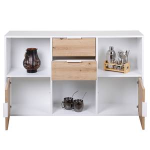 Open kast Pepeto Eikenhouten look/wit - 120 x 77 cm