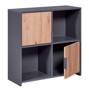 Open kast Pepeto Antracietkleurig/Eikenhouten look - 77 x 76 cm