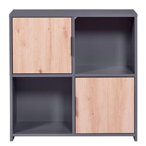 Open kast Pepeto Antracietkleurig/Eikenhouten look - 77 x 76 cm