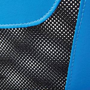 Chaise pivotante Donny Imitation cuir / Tissu - Bleu