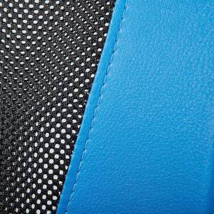 Chaise pivotante Donny Imitation cuir / Tissu - Bleu