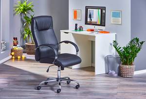 Chaise de bureau Ottimo Imitation cuir - Noir