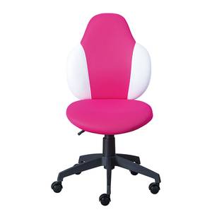 Sedia girevole Jessi Tessuto - Fucsia / Bianco