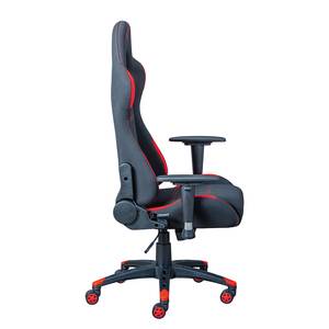 Chaise de bureau Gaming Tissu - Noir / Rouge