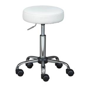 Tabouret pivotant Asra Imitation cuir - Blanc