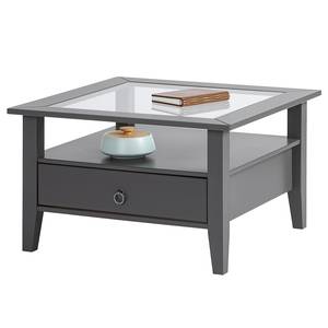 Table basse Provence Pin massif - Gris - 75 x 75 cm