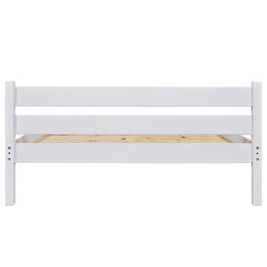 Lit en bois massif Vilmo Pin massif - Blanc - 140 x 190 cm