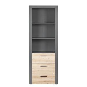 Open kast Corbeto grenenhouten look/antracietkleurig