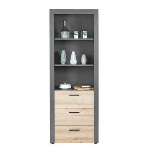 Open kast Corbeto grenenhouten look/antracietkleurig