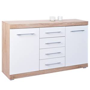 Dressoir Lublin Sonoma eikenhouten look/wit