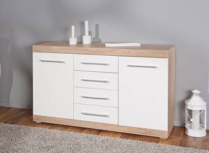 Dressoir Lublin Sonoma eikenhouten look/wit