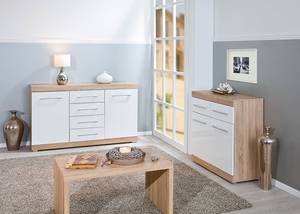 Dressoir Lublin Sonoma eikenhouten look/wit