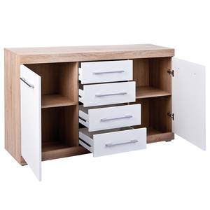 Dressoir Lublin Sonoma eikenhouten look/wit