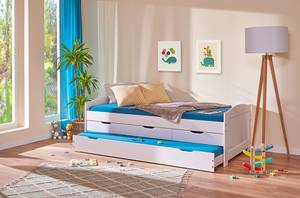 Houten bed Ulli massief grenenhout - wit - 90 x 190 cm